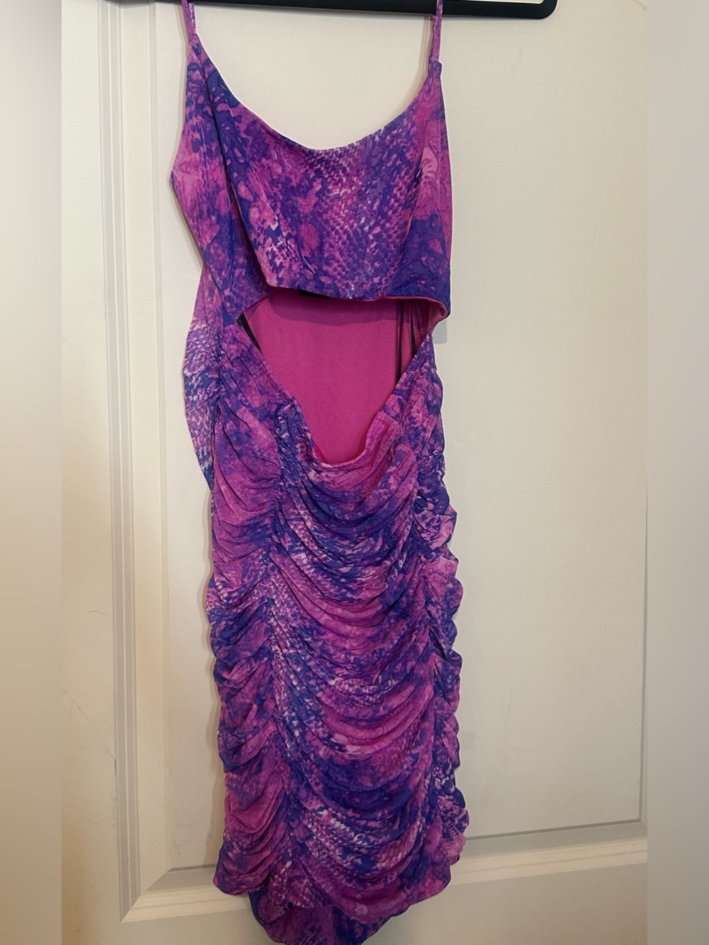 Sweet Storm Hot Pink Ruched Maxi Dress